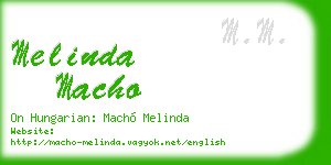 melinda macho business card